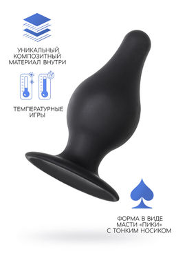 Анальная втулка Erotist Spade L, сайлекспан, чёрный, 11 см