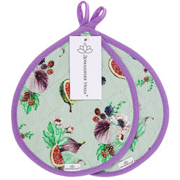 Инжир К Кухонный комплект: прихватка 20х25см Капелька - 2шт, хлопок Премиум 191г/м2 - хлопок 100%, наполнитель - ватин 280гр/м2, Домашняя мода (Россия)  фото 3