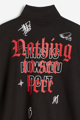 Sudadera oversize con media cremallera - H&m фото 2