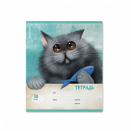АКЦИЯ Цена за 10 шт. Тетрадь школьная ученическая ErichKrause Funny Cats, 18 листов, клетка (в плёнке по 10 шт.)_MIX-PACK  фото 5