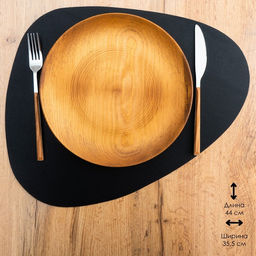 Цена за 12 шт. Салфетка сервировочная на стол Тэм, 4535 см, цвет чёрный - Simaland фото 3