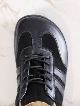 Босоногие кеды 184.natabl.Черная замша+черный стар