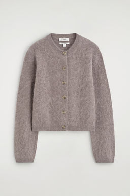 C?RDIGAN CASHMERE CEPILLADO CON CUELLO REDONDO