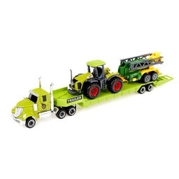 Грузовик металлический «Ферма», с трактором, МИКС, в пакете