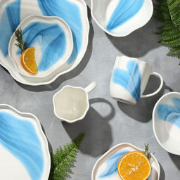 Тарелка неровный край Разводы, 17 см - Дорого внимание фото 3