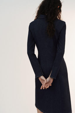 VESTIDO DENIM TRF  CREMALLERA / ?ndigo oscuro - Zara фото 6