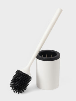 Ёршик для туалета с подставкой, гибкий, белый