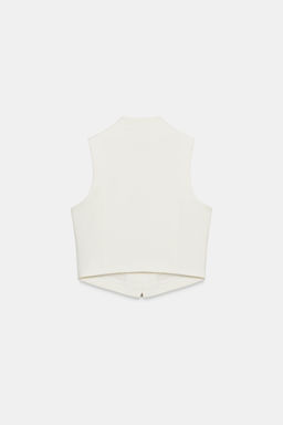 CHALECO HALTER BOTONES / Crudo - Zara фото 7