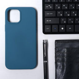 Чехол Krutoff для iPhone 12 Pro Max, матовый, синий