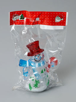 Ёлочная игрушка «Снеговик», 12 см, от батареек LR1133×3, свечение мульти (RGB)