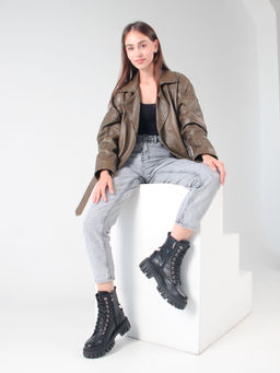 Ботинки 329.21153bl.black/Шерсть