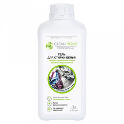 Гель для стирки белья 1л, универсальный, 9х7,1х21,3см, "Clean Home" (Россия)