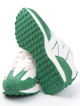 03-A327-17 WHITE/GREEN Кроссовки мужские (натуральная замша, искусственная кожа) - Фабричный китай фото 4