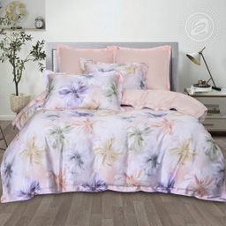 Постельное белье Кэтрин (тенсель) 2 сп. с Евро/Пододеяльник (молния, ушки): 1 шт.- 210*175; Простыня: 1 шт.- 240*240; Наволочка (молния, ушки): 2 шт.- 70*70; Наволочка (молния, ушки): 2 шт.- 50*70 Тенсел