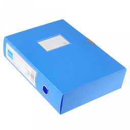 Папка-органайзер (короб) "Архивная" А4 23,4х31,7х7,5см, пластик, на липучке, цвет голубой (Китай)