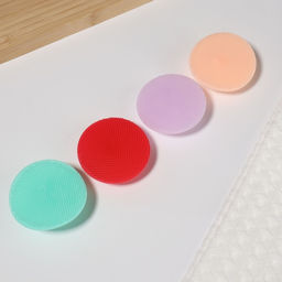 Щётка для умывания «Круг», силиконовая, на присоске, d=5.5 см, МИКС