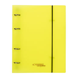 Expert Complete PRISMA NEON Папка-обложка для сменного тетрадного блока на 4 кольцах A5+ 700 мкм 20 мм эффект 3D 1 шт. d - 20 мм желтый EC21140009