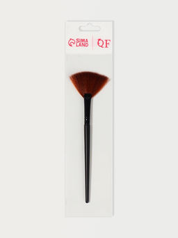 Кисть для макияжа, веерная, 17.5(±1) см, чёрная