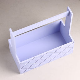 Кашпо деревянное Эллада большая, сетка, с ручкой, 2512,510(25) см Лавандовый - Дарим красиво фото 3