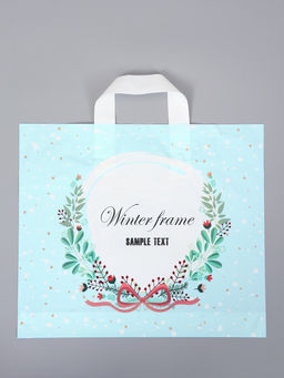 Цена за 50 шт. Пакет с петлевой ручкой "Соцветие" 35 х 30 х 8, см, 60 мкм