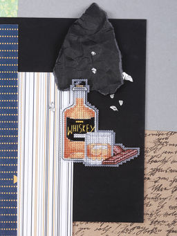 Klart набор для вышивания 8-496 Магнит. Виски 7.5 х 8 см