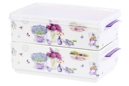 Набор 2 блюд д/холодца 800 мл 20*12,5*11,5 см Лаванда NEW BONE CHINA