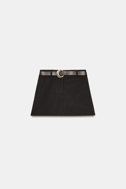 PINSTRIPE SKORT WITH BELT - Zara фото 4