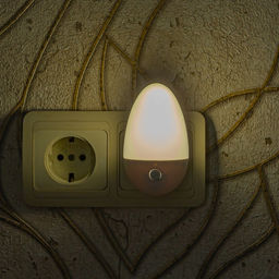 DTL-303-Овал/White/3LED/0,5W Светильник-ночник. Блистерная упаковка.