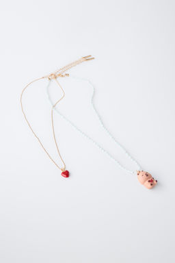 PACK DOS COLLARES ABALORIOS CAPIBARA CAPYFUN  / Marr?n