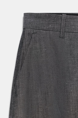 PANTAL?N ANCHO CON LINO ZW COLLECTION / Gris