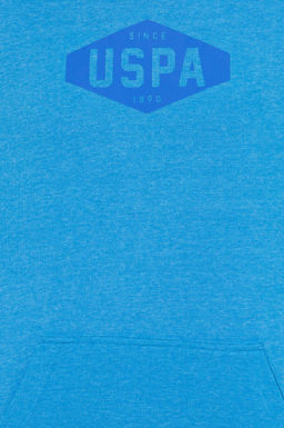 U. S. Polo Assn Мужская комфортная толстовка с капюшоном кобальтового меланжевого цвета - U.s. polo assn фото 6