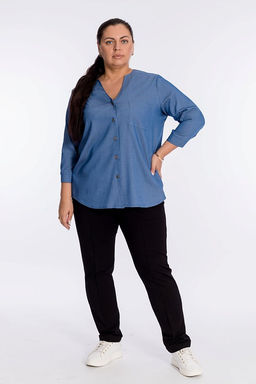 Рубашка М323030а Голубой - Елена фото 2