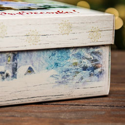 Цена за 5 шт. Коробка складная, крышка-дно Счастливого Рождества 24 х 17 х 8 см - UPAK LAND фото 3