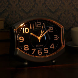 Будильник "Линии", дискретный ход, d-14 см, 13 х 14 см, микс