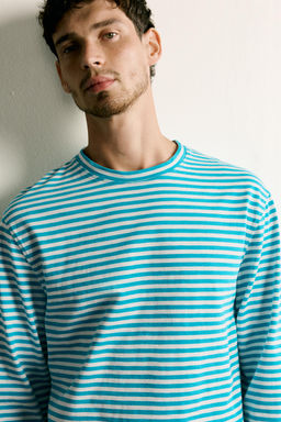 CAMISETA REGULAR FIT JACQUARD RAYAS FLAM? / rayas - Zara фото 5