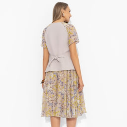 Костюм с юбкой комбинированный, Сияние уверенности ( 2 в 1, бежевый) - Charutti фото 5