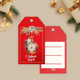 Цена за 20 шт. Открытка-шильдик на подарок С Новым годом!, МИКС