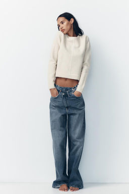 CONTRAST TRIM KNIT SWEATER - Zara фото 2