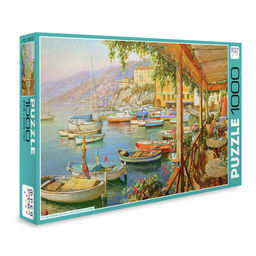 ФРЕЯ Пазл 1000 элемент. PZL-1000/12 Завтрак в кафе у причала