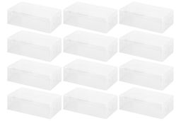 Набор 12 коробок для хранения женской обуви 30*18*10 см Прозрачные складные с откидной крышкой - Elan gallery фото 5
