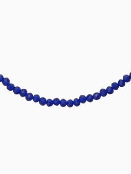 Чокер из бисера «Хрусталь» синий в серебре, 36 см + 5 см доп, цепочка