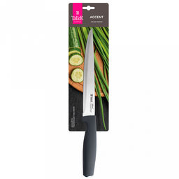 Нож кухонный TalleR 20см из нержавеющей стали, s1,7мм, для нарезки, ручка из ударопрочного пластика с покрытием soft-touch, в блистере (Китай) - Домашняя мода фото 2