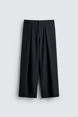 RELAXED FIT PLEATED TROUSERS - Zara фото 7