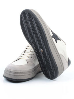 03-YE475-2 BEIGE/GREY Кроссовки женские (натуральная кожа) - Фабричный китай фото 13