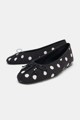 BALLET FLATS WITH POLKA DOTS AND BOW - Zara фото 11