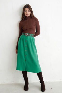 Юбка на пуговицах длины миди - Martichelli фото 28