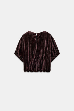VELVET BALLOON TOP - Zara фото 8