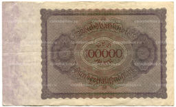 Банкнота 100000 марок 1923 года Германия