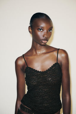 LACE STRAPPY TOP - Zara фото 2