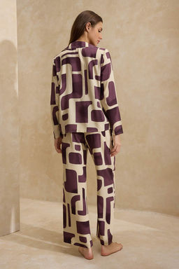 Cok Renkli Geometrik Shally Dokuma Pijama Tak?m? THMSS26PT00001 - Trendyolmilla фото 4